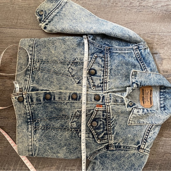 Vintage kids orange tab Levi’s denim jacket - Picture 4 of 6